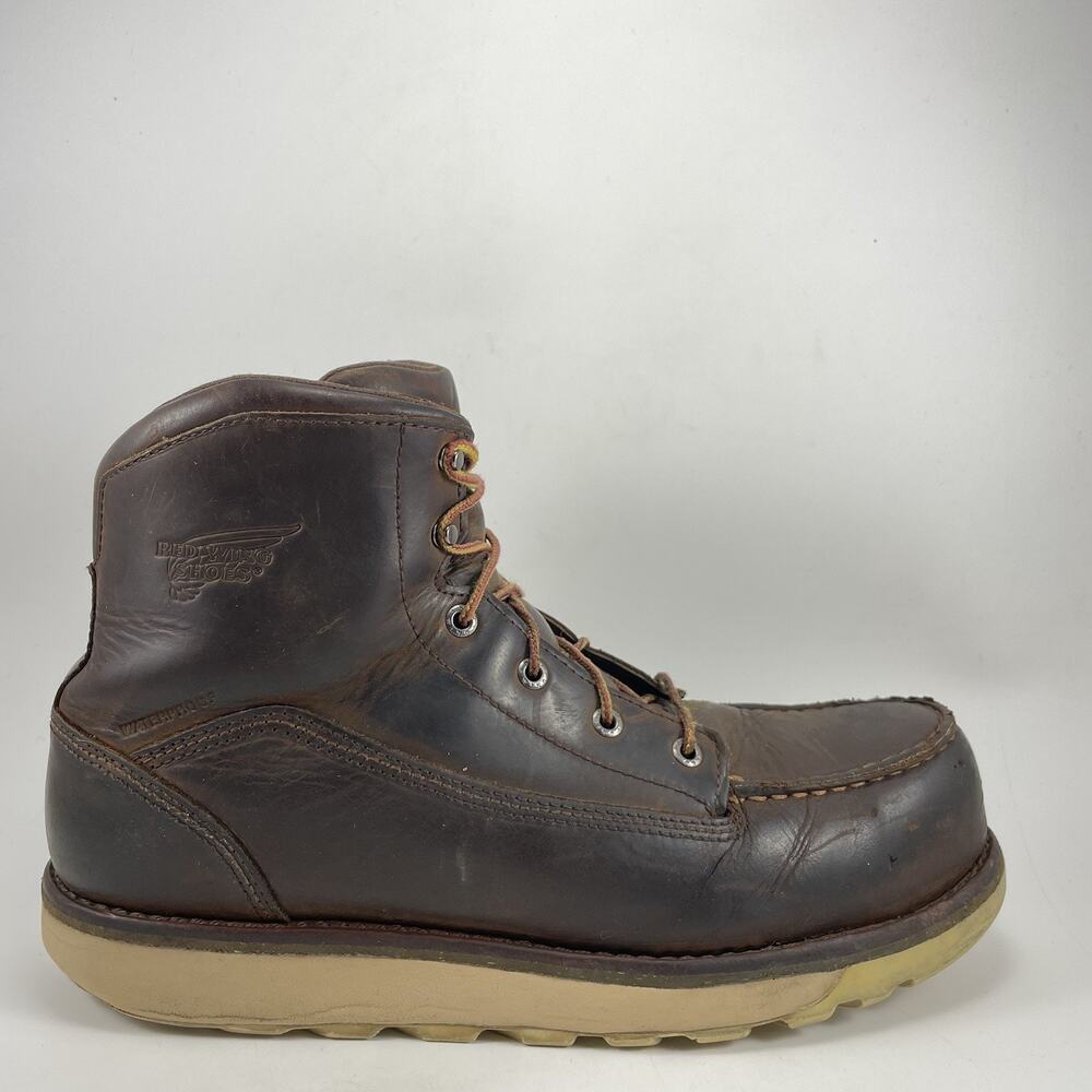 Red Wing 2440 Mens Size 11.5 D Brown Leather Waterproof Safety Toe Work Boots